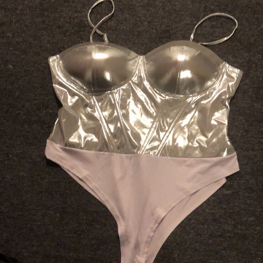 Source Unknown Silver Bodysuit - image 5